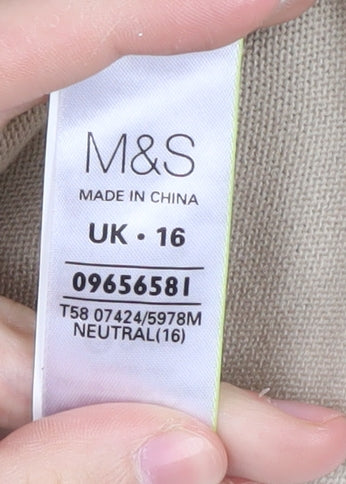 Marks and Spencer Women's Beige Cardigan Size 16
