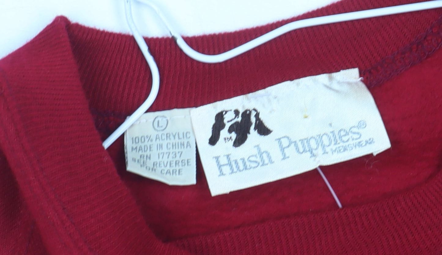 Hush Puppies Men's Red Pullover Sweatshirt L