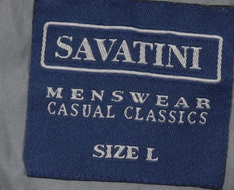 Savatini Men's Grey Bomber Jacket L