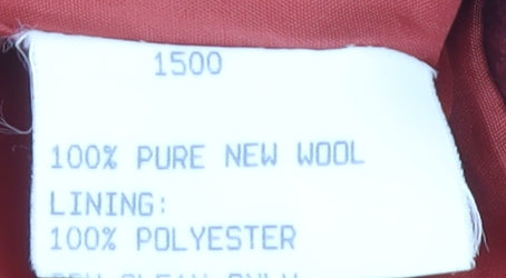 NUAGE Women's Red Wool Overcoat Size 16