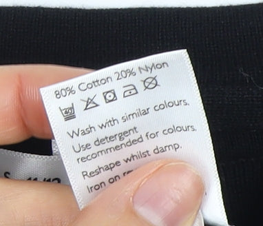 John Lewis Boys Black Cotton Jumper - Size 11-12 Years