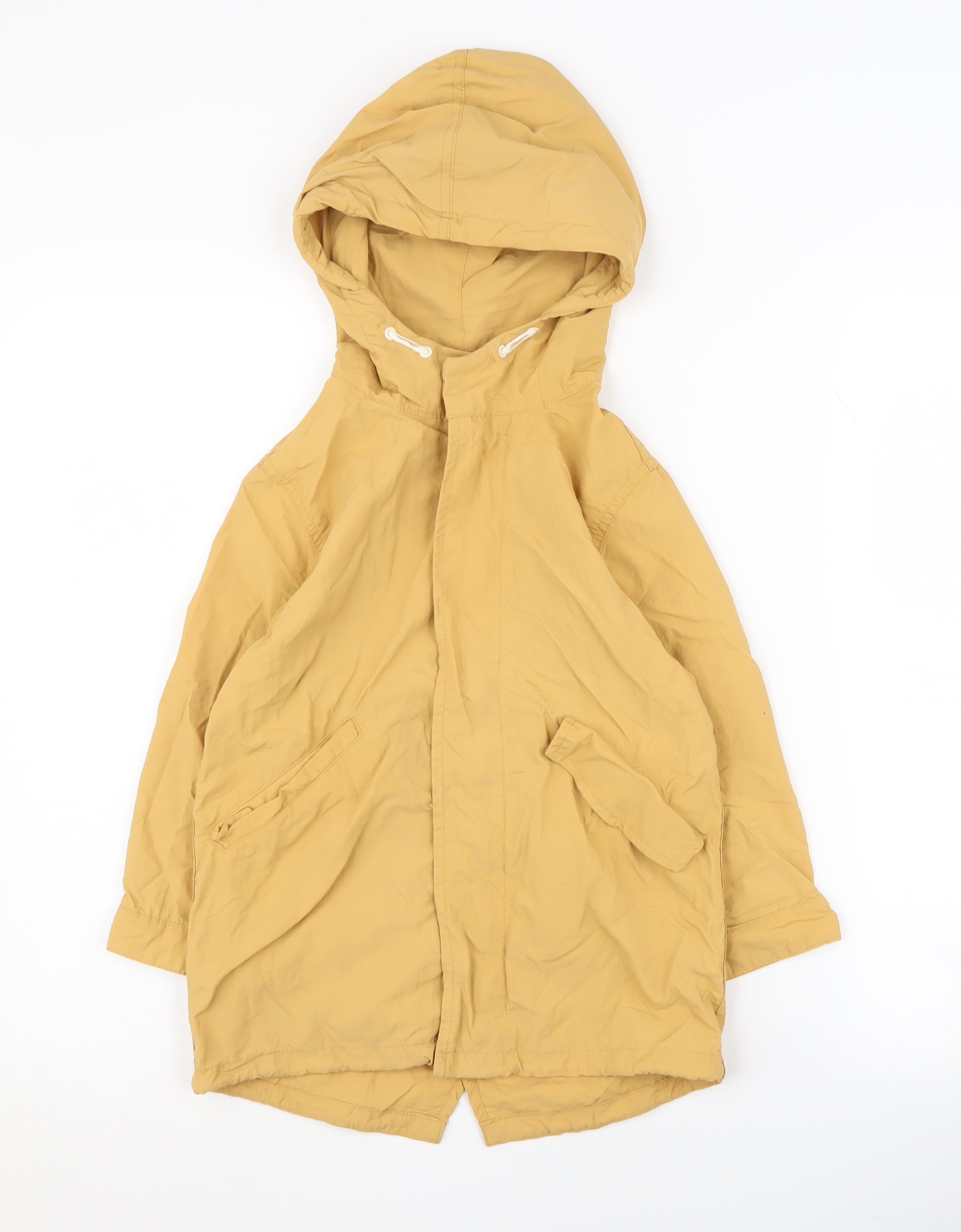 Zara Boys Yellow Hooded Nylon Jacket 4-5 Years – Preworn