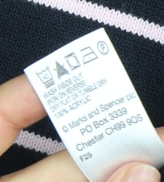 Marks and Spencer Men's Black V-Neck Pullover L