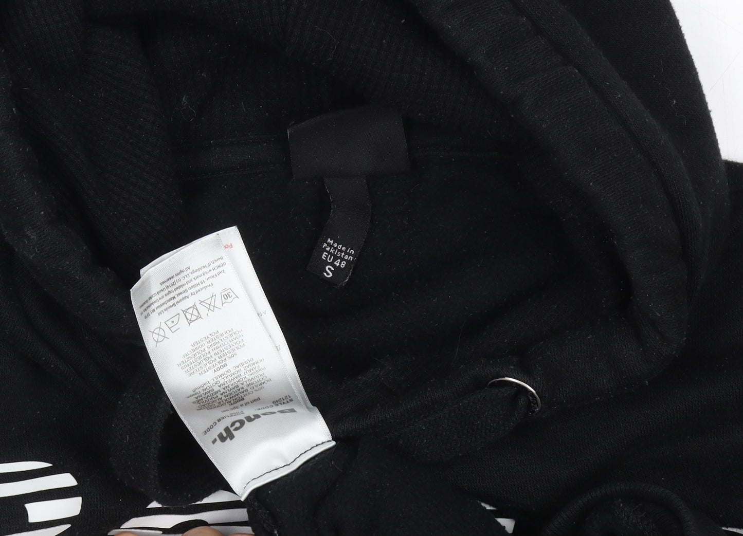 Bench Mens Black Graphic hoodie Size S