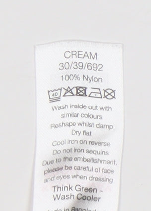 M&Co Girls Ivory Sequin Dog Pullover Jumper 2-3 Years