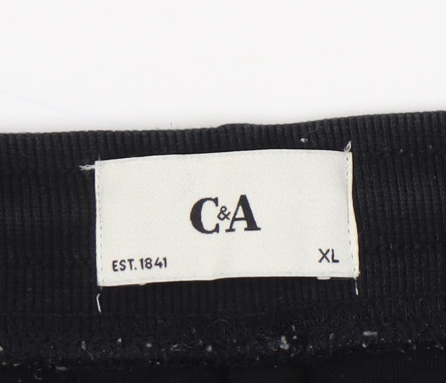 C&A Black Jogger Trousers XL Unisex Casual