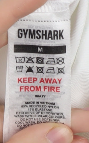 Gymshark Women's White Tank Top - Medium Camisole