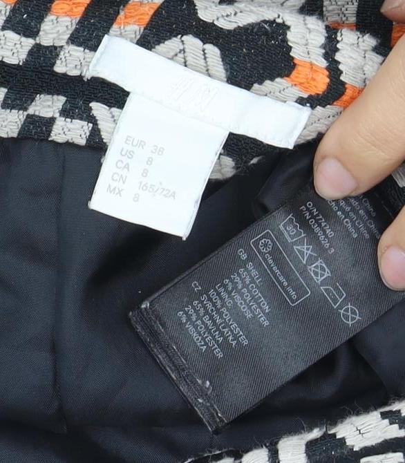 H&M Women's Multicoloured Geometric Pencil Skirt Size 10