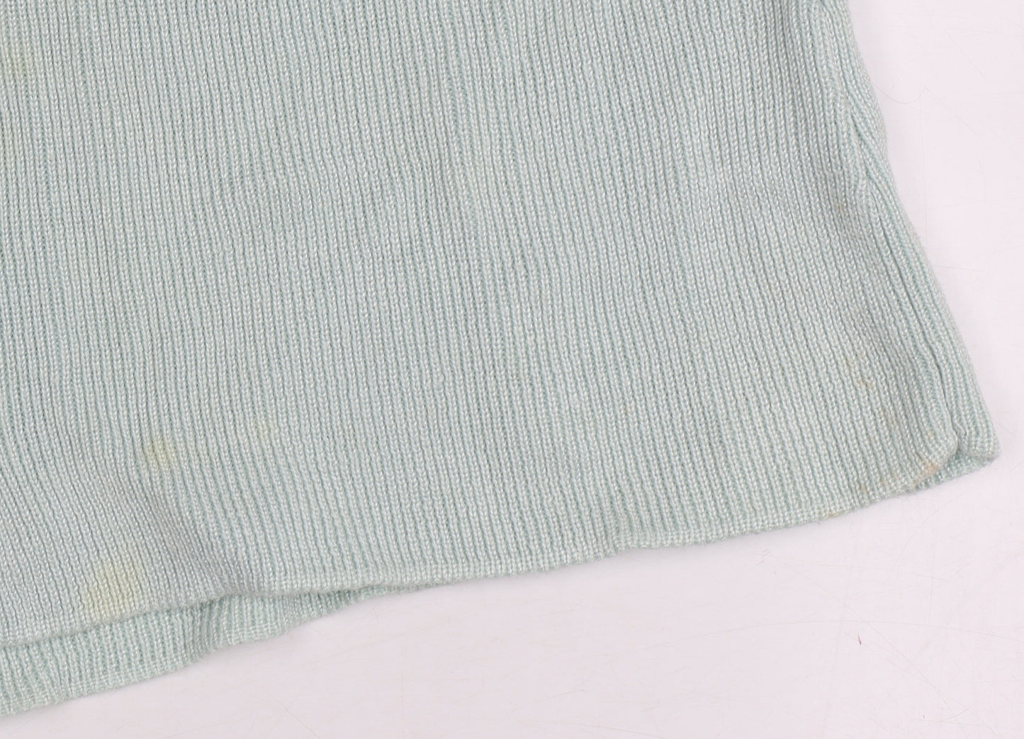 Modern Classics Women's Green Short Sleeve Collared Button Front Knit Top