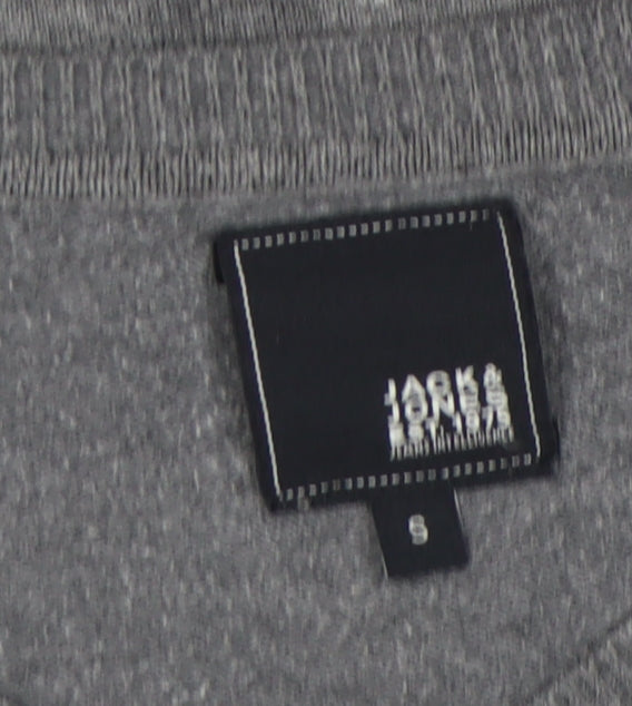 Jack & Jones Men's Grey V-Neck Pullover Size S