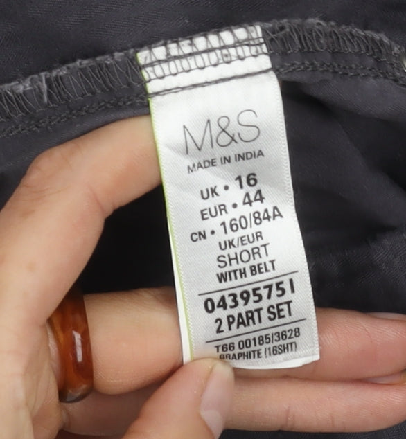 Marks and Spencer Women's Grey Trousers Size 16