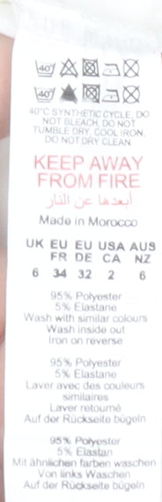 PrettyLittleThing White Cropped Top, Size 6, Women's Long Sleeve