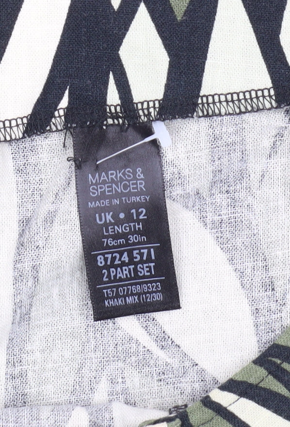 Marks and Spencer Women's Multicoloured Midi Skirt Size 12