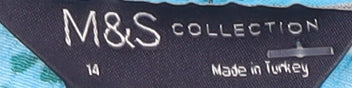 Marks and Spencer Blue Floral Blouse, Women's Size 14