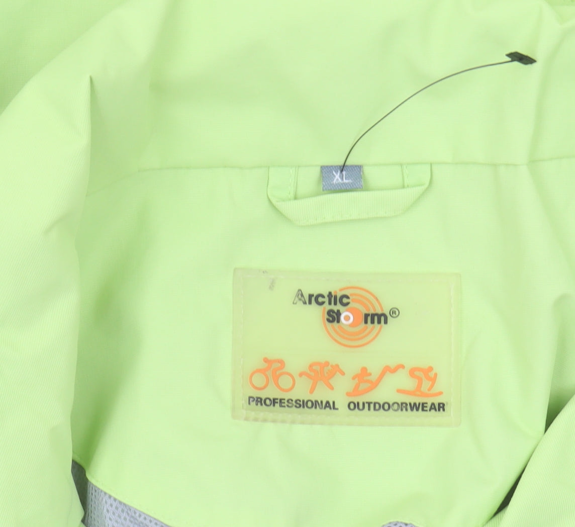Arctic Storm Unisex Green XL Rain Coat Jacket