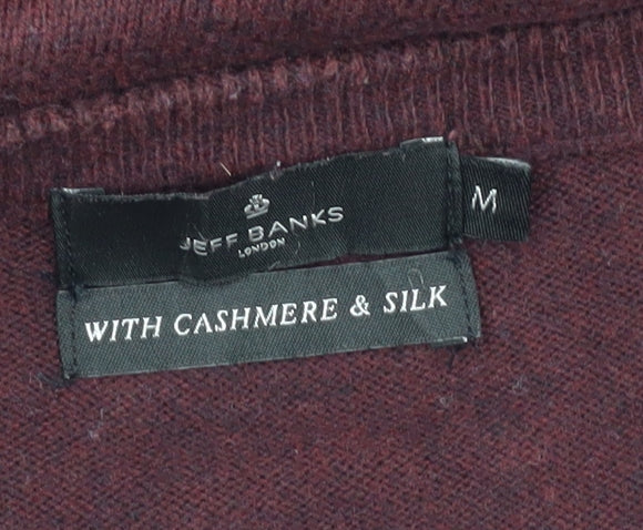 Jeff Banks Men's Red Medium Pullover Jumper with Cashmere