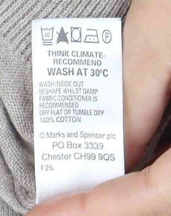 Marks and Spencer Women's Beige Sleeveless Knit Vest