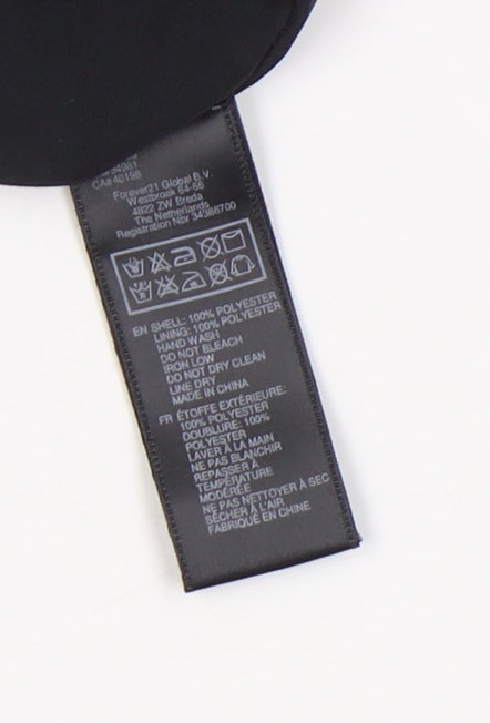 Forever 21 Women's Black Midi Asymmetric Skirt, Size S