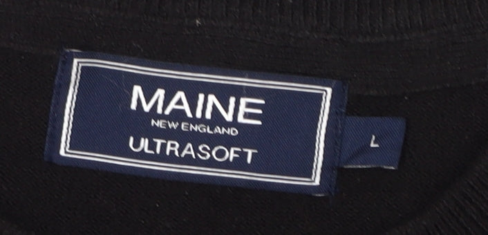 Maine New England Black L Men's Pullover Jumper