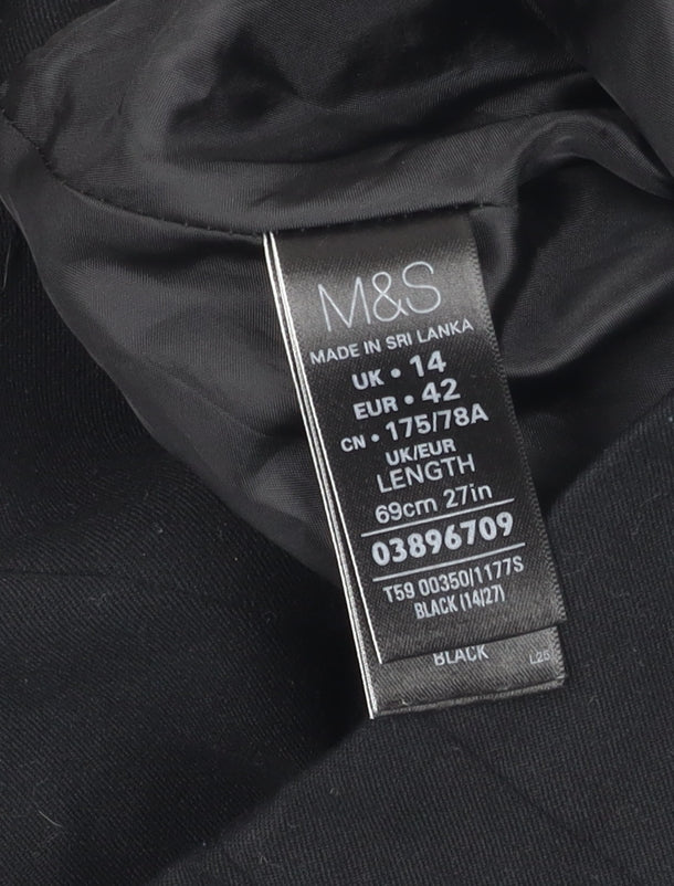 Marks and Spencer Women's Black Pencil Skirt Size 14