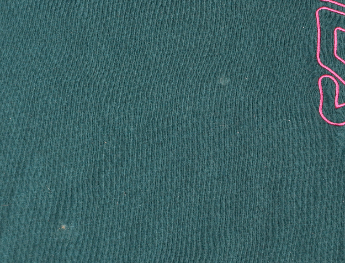 Fila Green Medium Unisex 1/4 Zip Logo Henley Sweatshirt