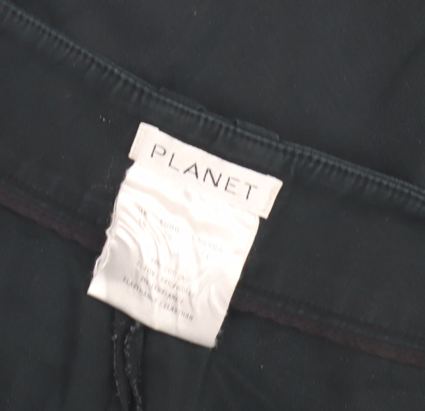Planet Women’s Black Cropped Trousers Size 14