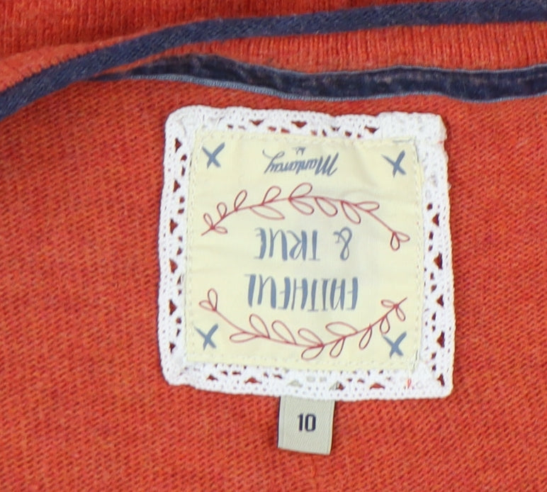 Faithful & True Orange Women's Pullover Jumper Size 10