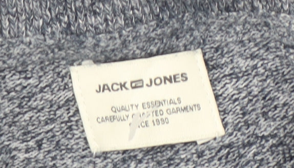 Jack & Jones Men's Grey Cotton Jumper Size M