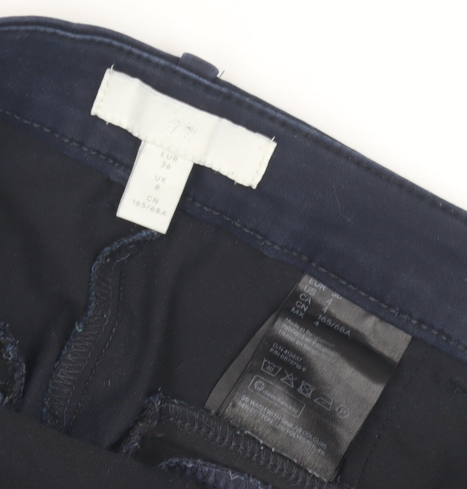 H&M Women's Blue Chino Trousers, Size 8