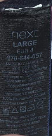 NEXT Men's Black L Cotton Pullover Jumper