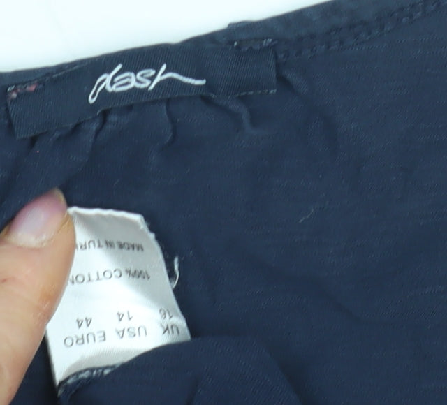 Dash Women's Blue Blouse Size 14 with Buttons