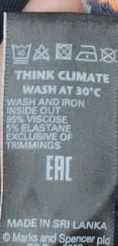 Marks and Spencer Women's Blue A-Line Skirt, Size 14