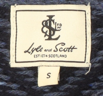 Lyle and Scott Men's Blue Pullover Jumper Size S