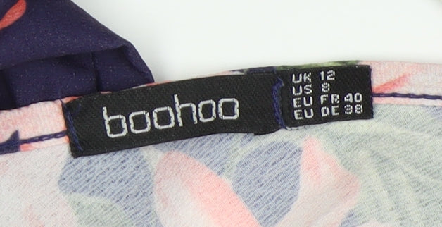 Boohoo Women's Multicoloured Floral Jumpsuit, Size 12