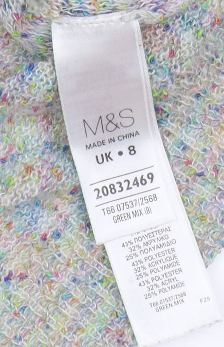 Marks and Spencer Women's Green Cardigan Size 8