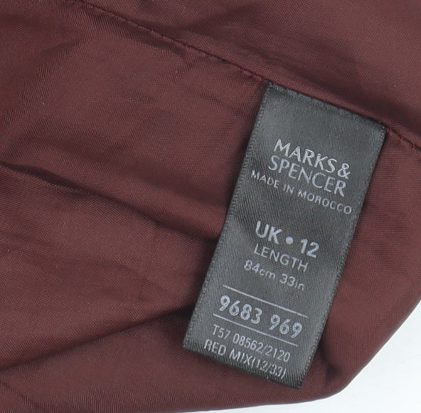 Marks and Spencer Women's Red Long Skirt Size 12