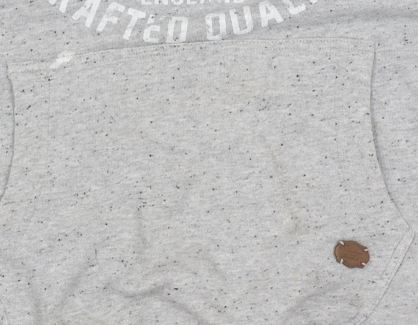 Holmes and Company Men's Grey Pullover Hoodie, Size L, Logo
