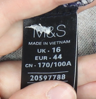 Marks and Spencer Women's Multicoloured Floral Pullover, Size 16