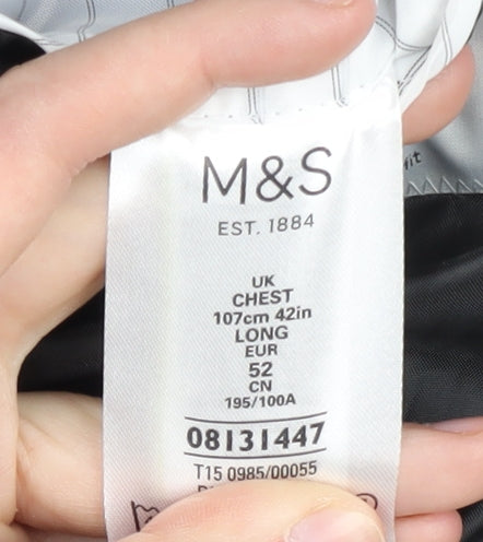 Marks and Spencer Men's Black Suit Jacket 42 Long