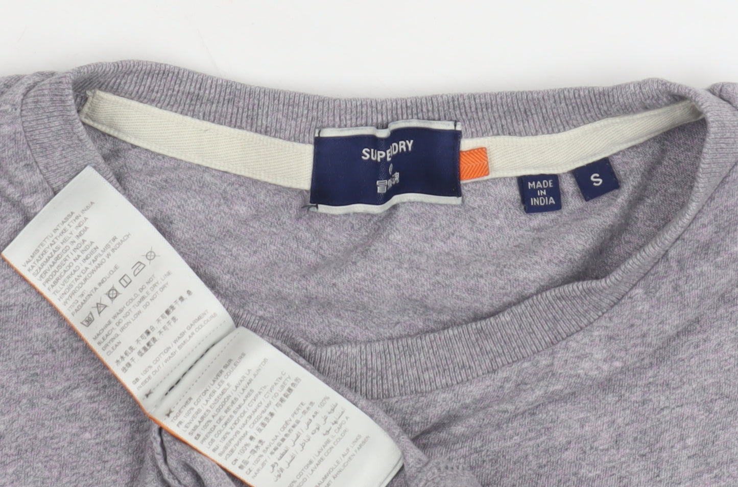Superdry Men's Grey Crew Neck T-Shirt - S, Comfortable & Stylish
