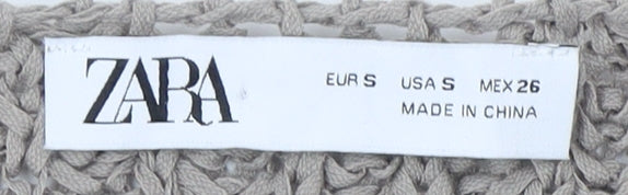 Zara Women's Beige Knit Jumper Size 12