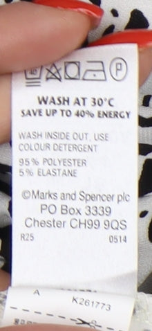 Marks and Spencer Women's Ivory Floral Shift Dress Size 16