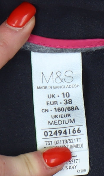 Marks and Spencer Women's Black Straight Trousers, Size 10