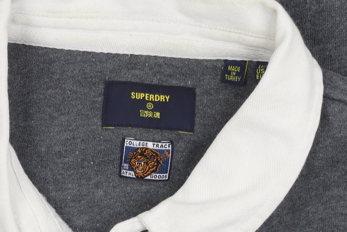 Superdry Women's Grey Collared Jumper Size 10