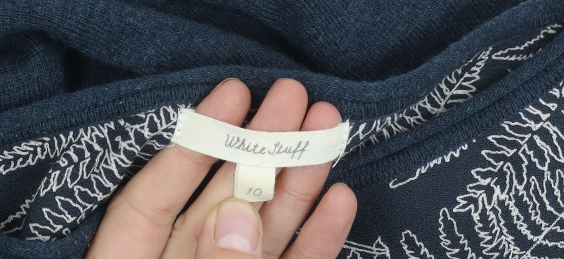 White Stuff Women's Blue Jumper, Size 10