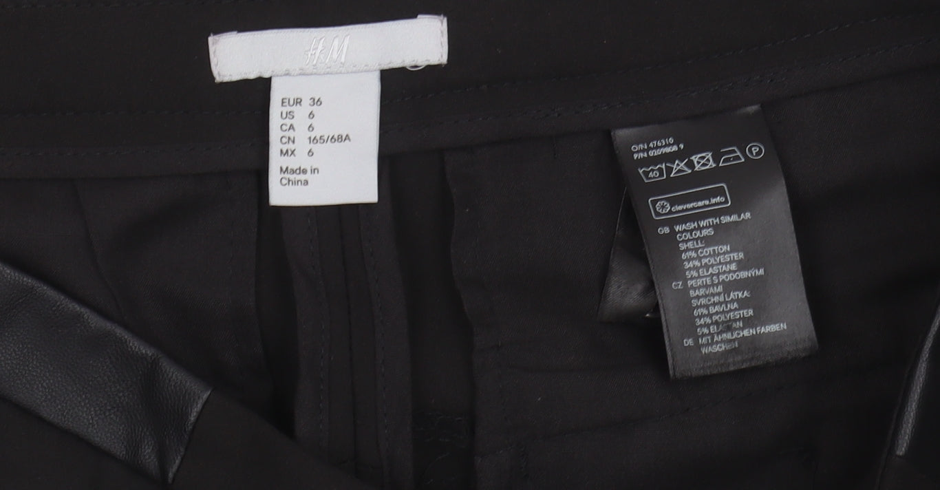 H&M Women's Black Size 8 Flat Front Trousers