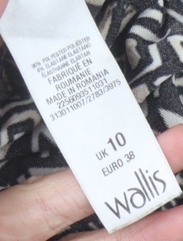Wallis Women's Geometric Trousers, Size 10, Black