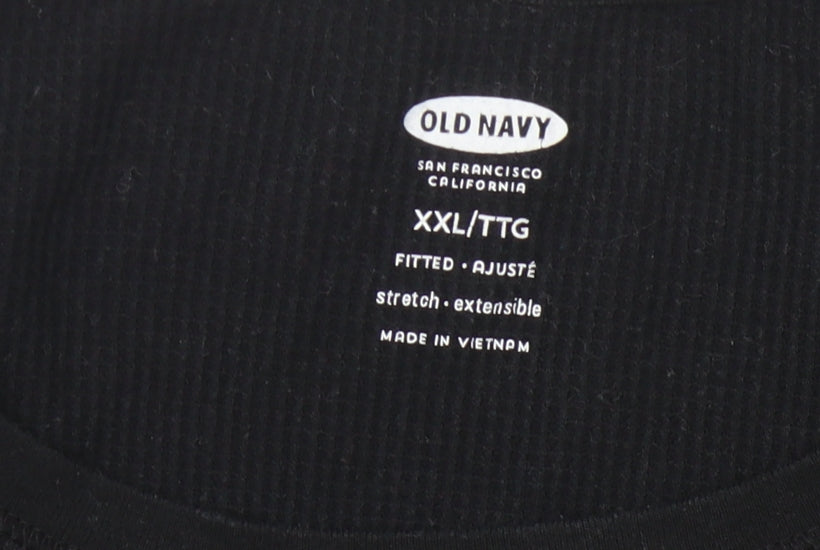 Old Navy Men's Black 2XL Slim Fit Long Sleeve T-Shirt