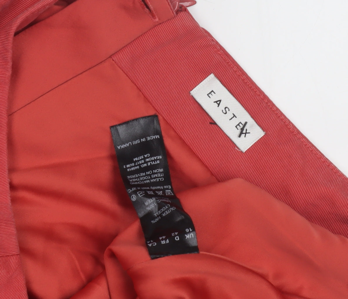 Eastex Women's Red A-Line Skirt Size 16 with Bow Accent