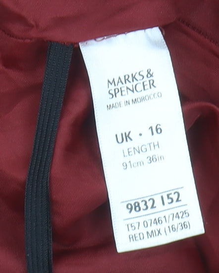 Marks and Spencer Women's Geometric Tweed Skirt, Size 16